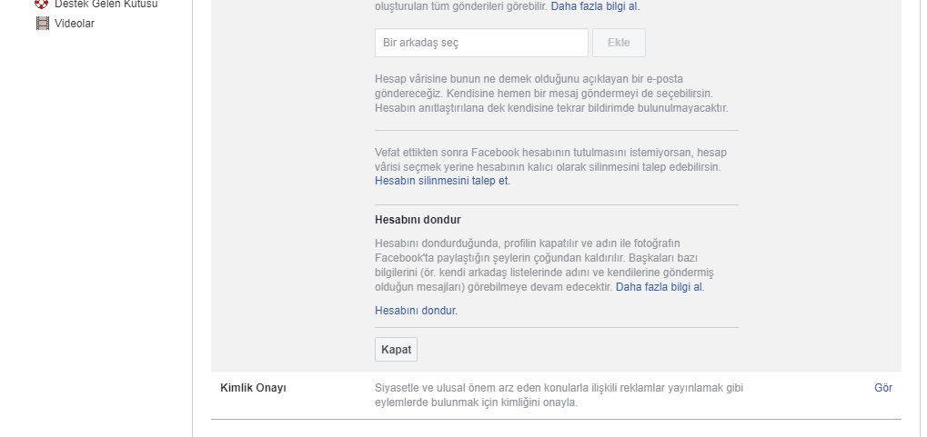 Facebook Hesabı Geçici Olarak Nasıl Kapatılır