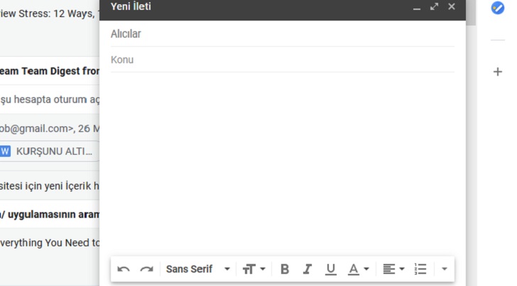 Gmail İle Mail Gönderme Adım 1 Gmail İle Mail Gönderme Adım 1