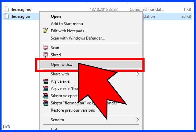 Wordpress Tema Türkçeleştirme Adım 4 Wordpress Tema Türkçeleştirme Adım 4