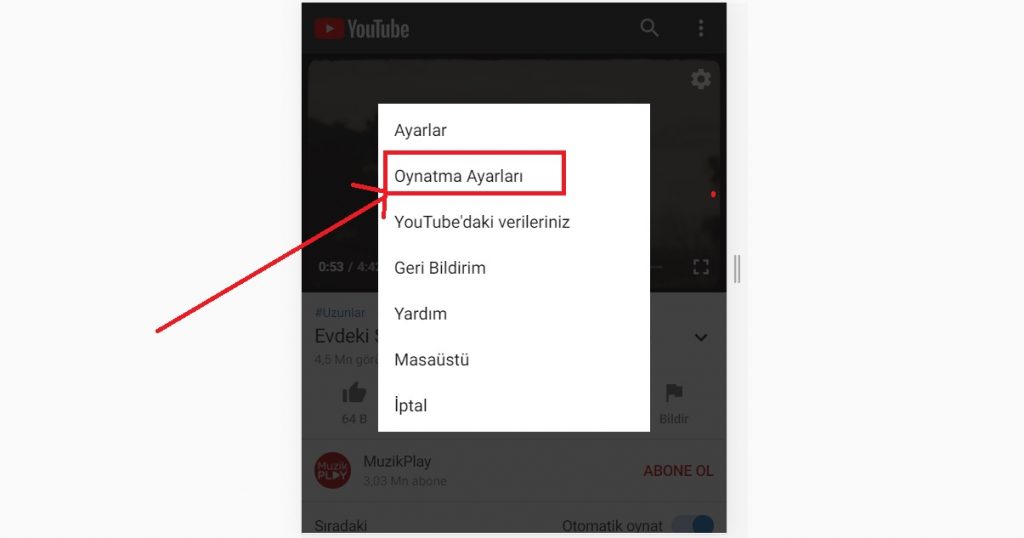 Youtube Oynatma Hızı Nasıl Ayarlanır? Mobil Adım 2
